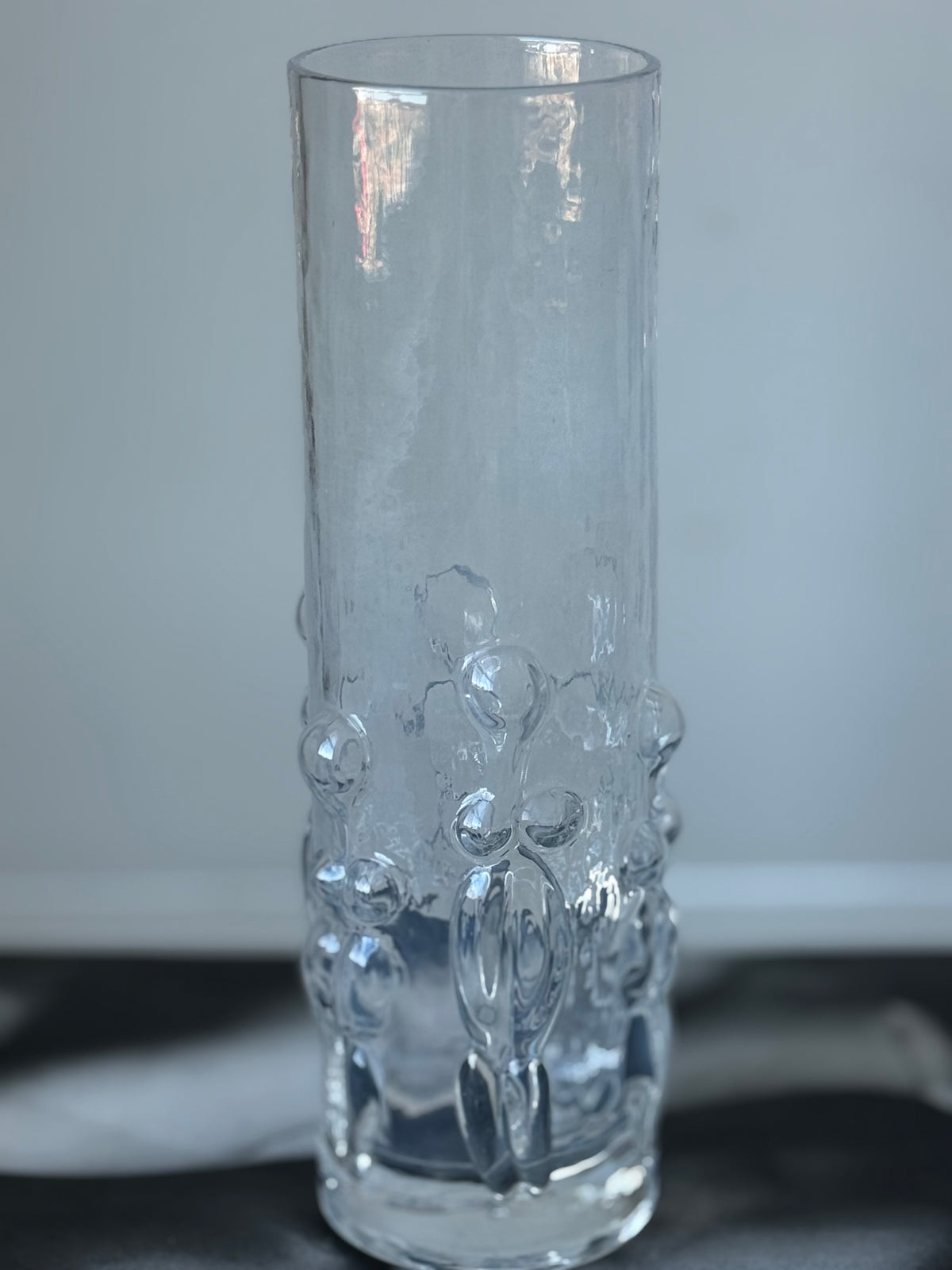 Vintage Art Glass Vase with Abstract Nude Female Figures