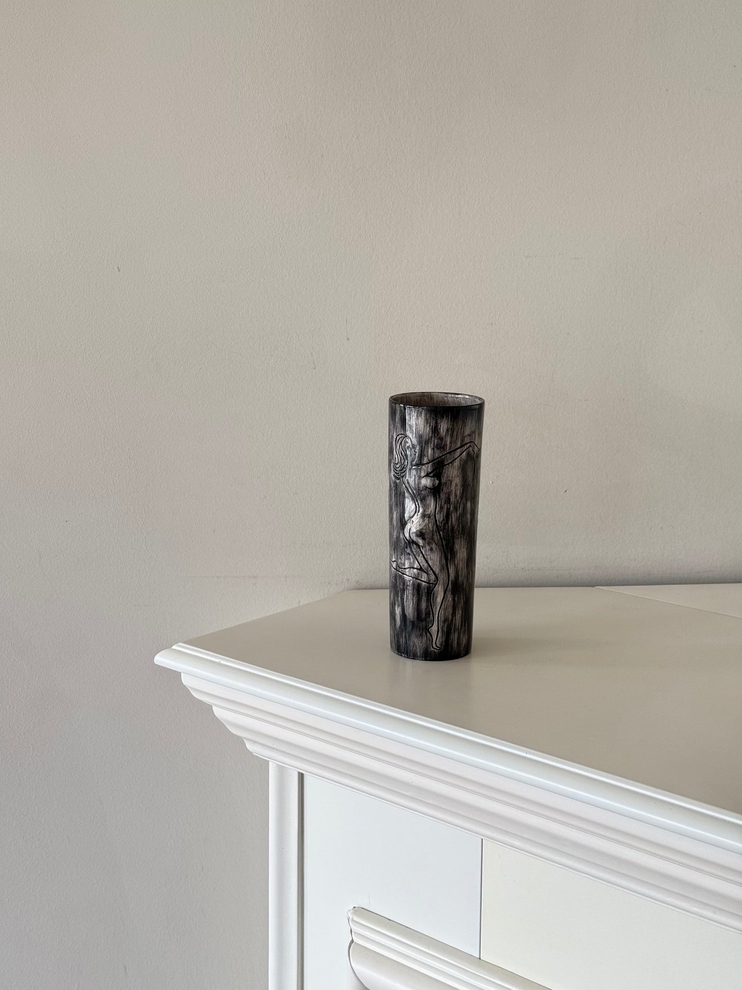 Curated Vintage Nude Silhouette Set – Modernist Tumbler & Figural Bottle Opener