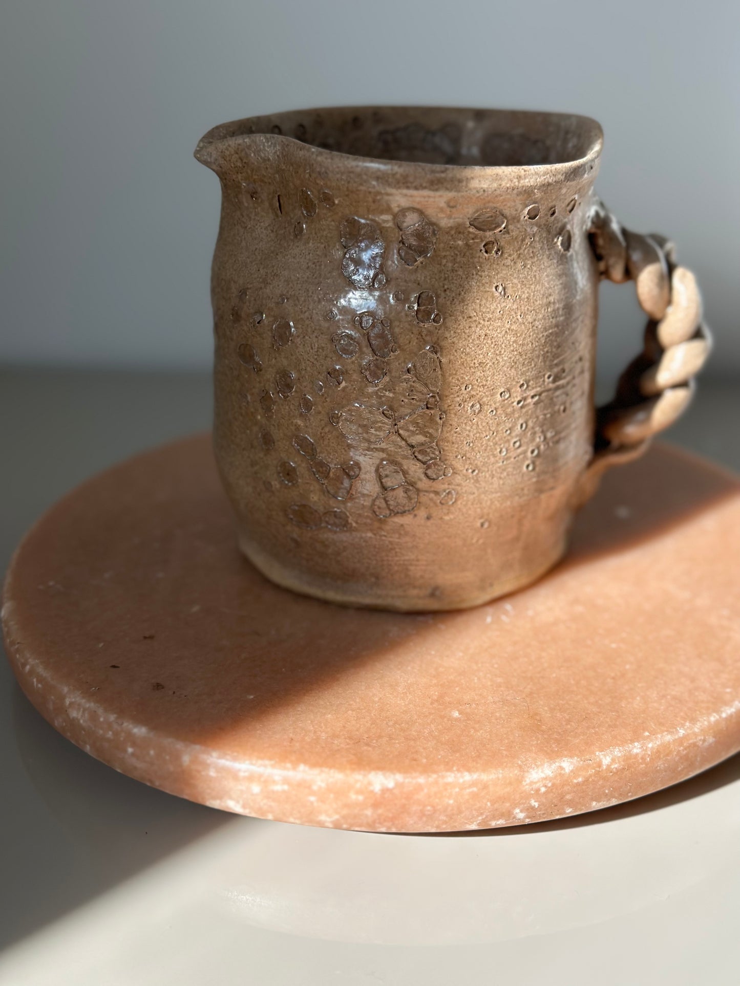 Handcrafted ceramic pitcher