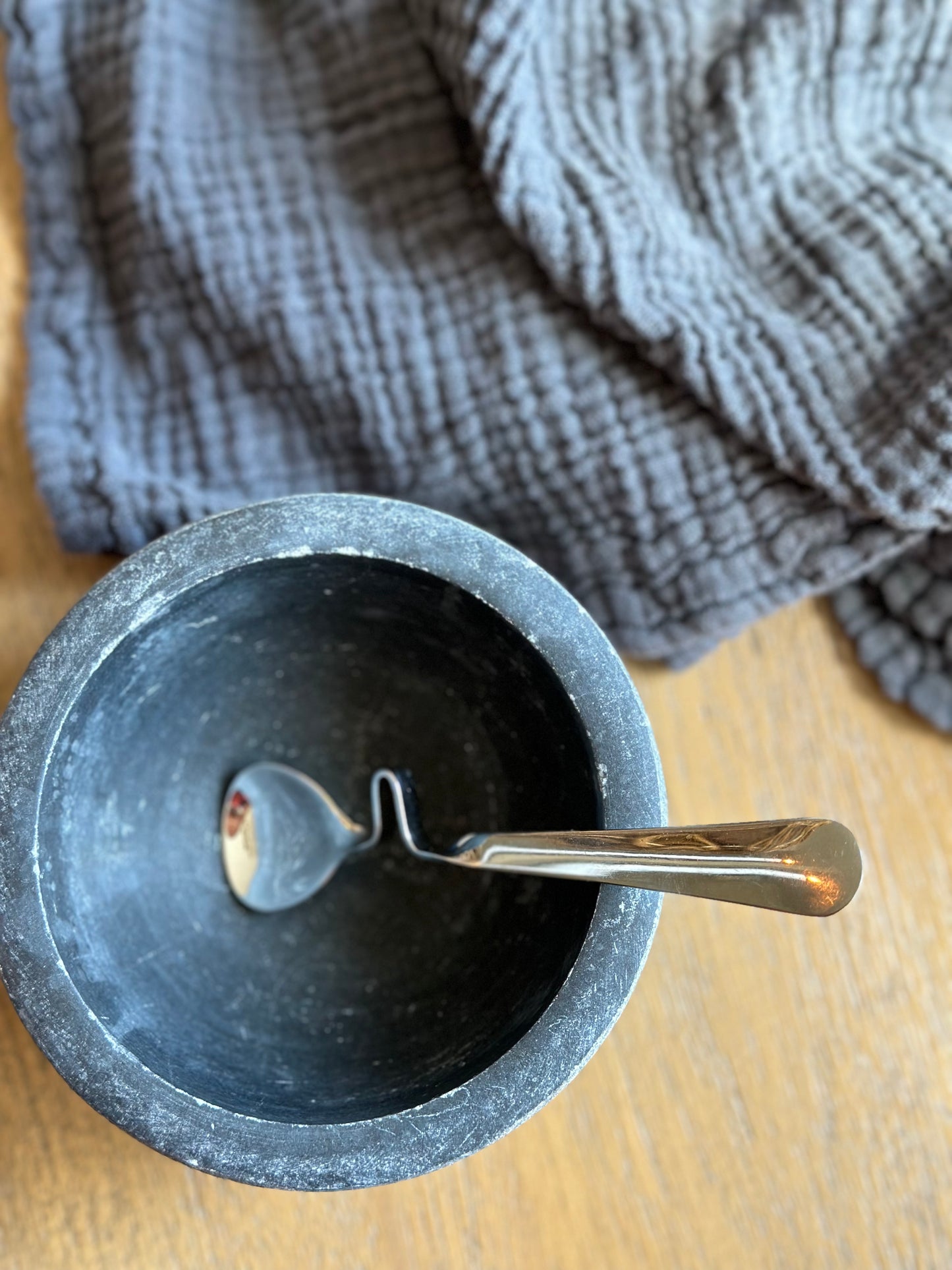 Marble bowl with spoon