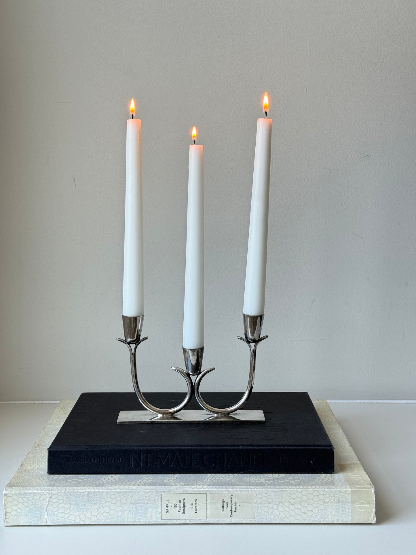 Vintage Silver Plated Triple Candle Holder / Candelabra
