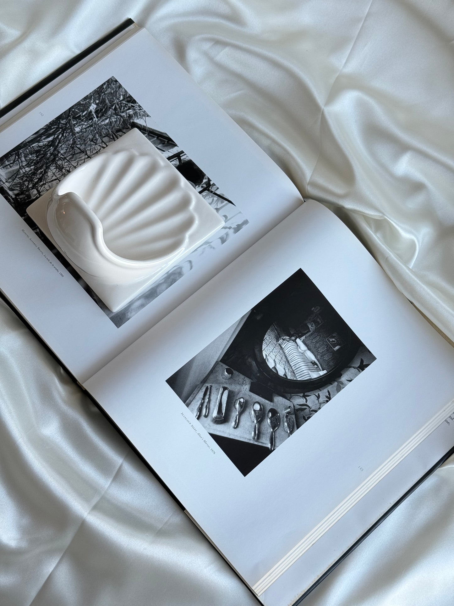 Vintage White Ceramic Shell Wall-Mounted Soap Dish