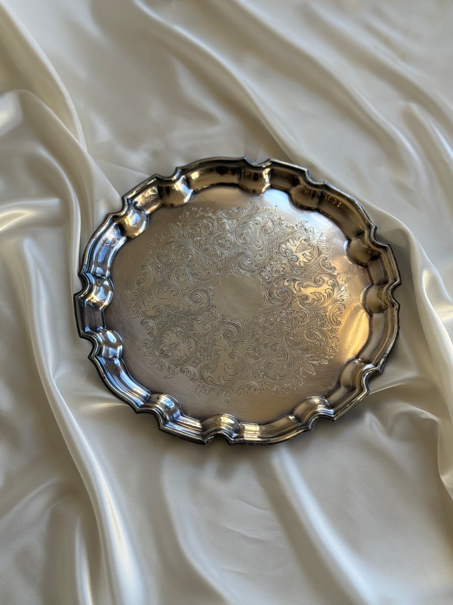 Vintage Silver Plated Serving Tray