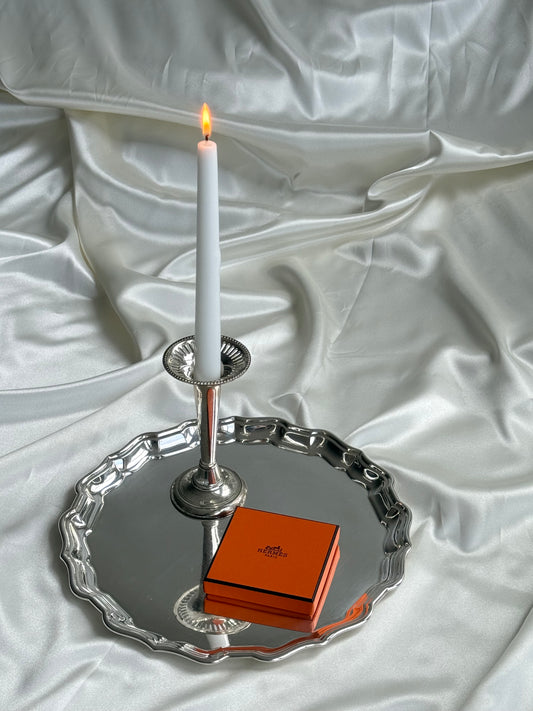 English Silver-Plated Bud Vase / Candleholder