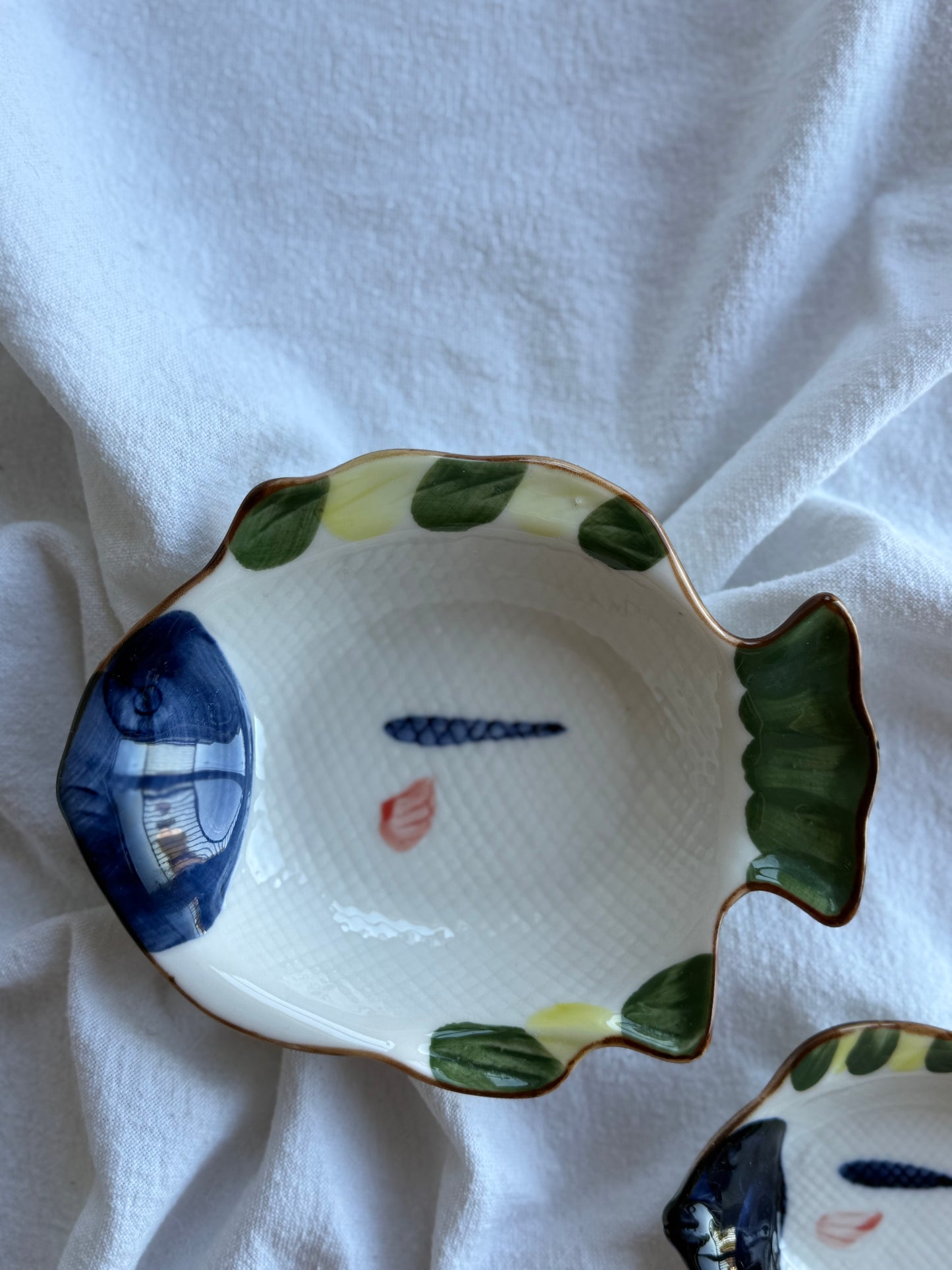 Set of Two Ceramic Fish Dishes