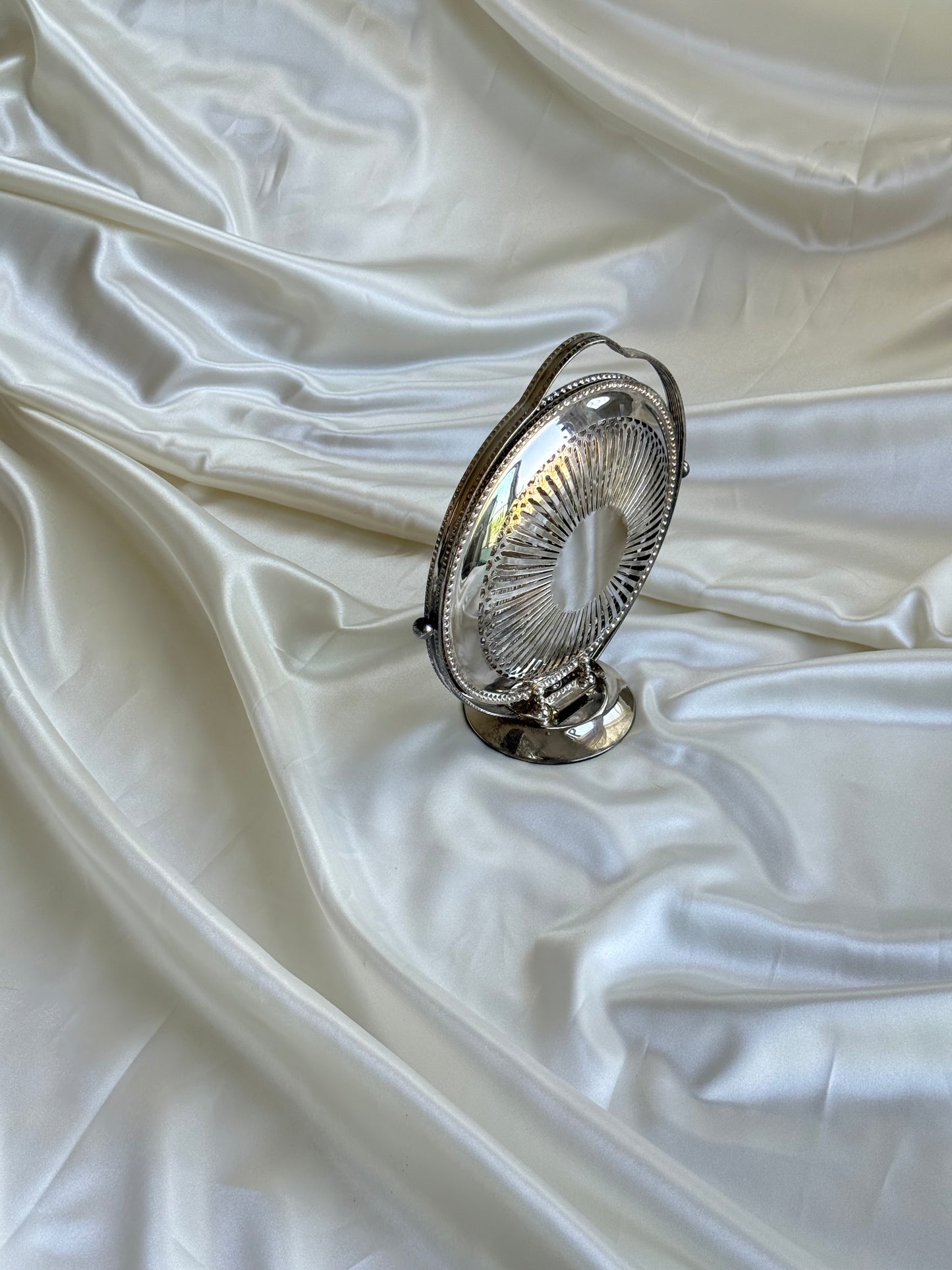 Vintage Silver Plated Folding Tidbit Server