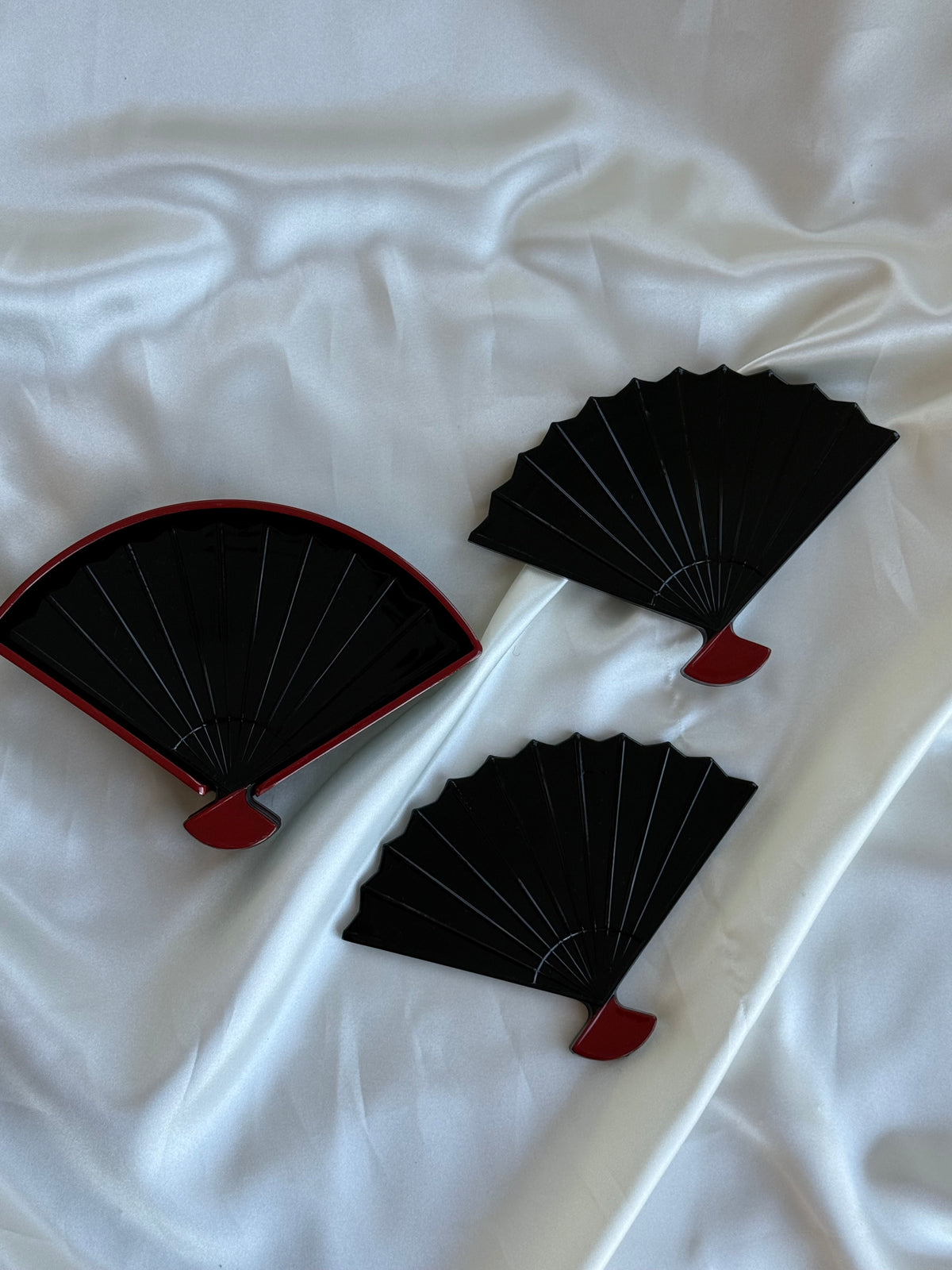Vintage Otagiri Japanese Fan Coasters — Set of Six, 1980