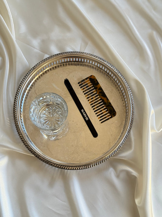 Vintage Silver-Plated Gallery Tray