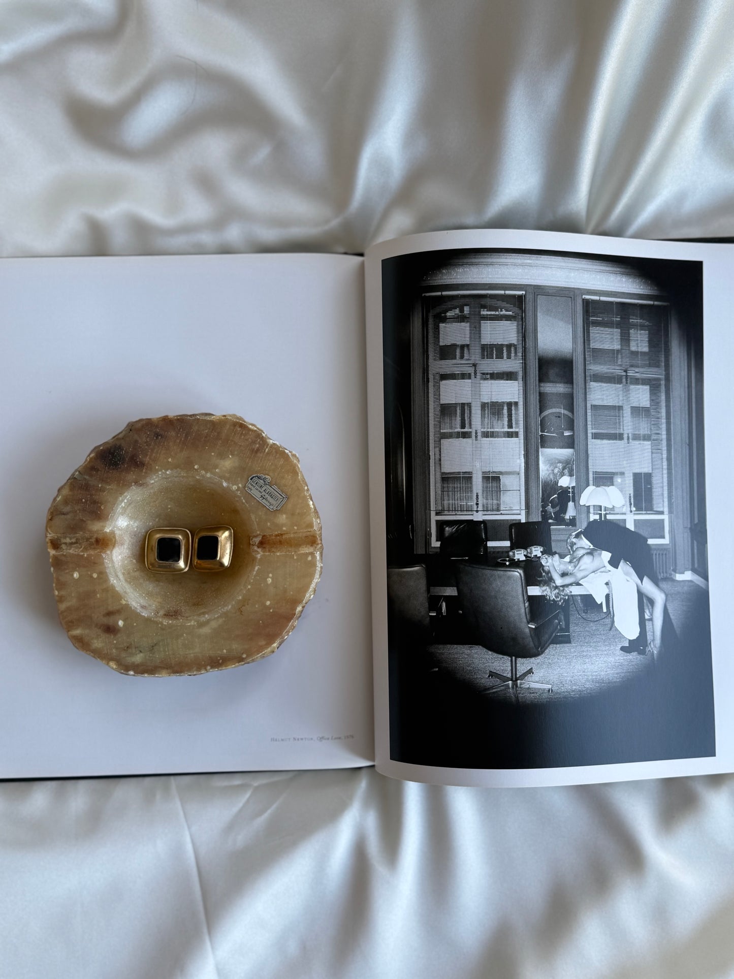 Vintage Hand-Carved Alabaster Ashtray