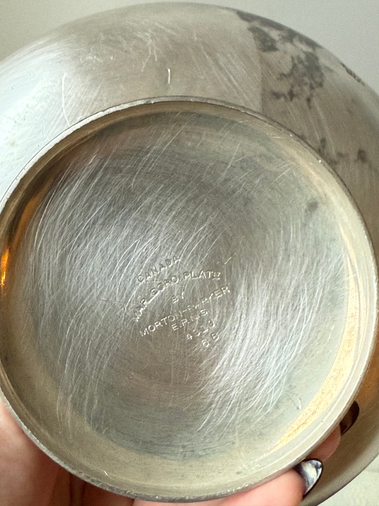 Silver plated pedestal dish
