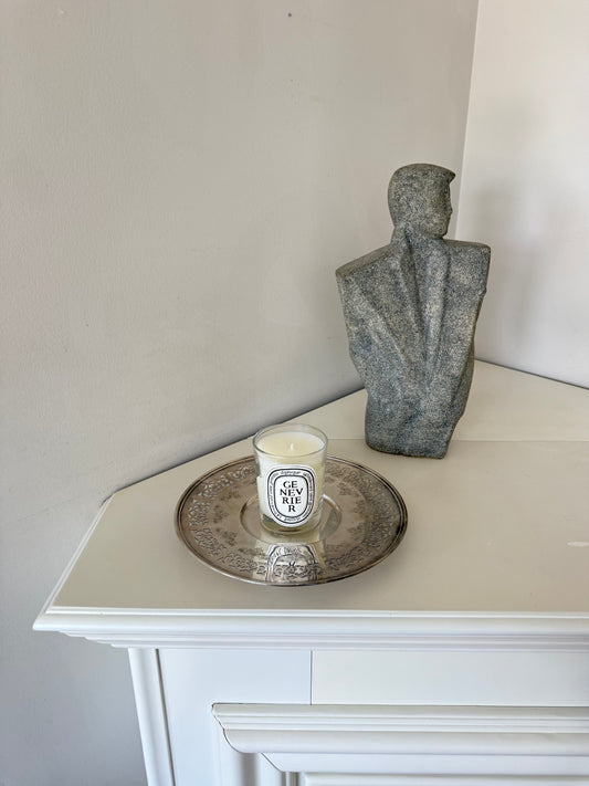 Vintage Birks EPNS Pierced Silver Plate Tray on small pedestal
