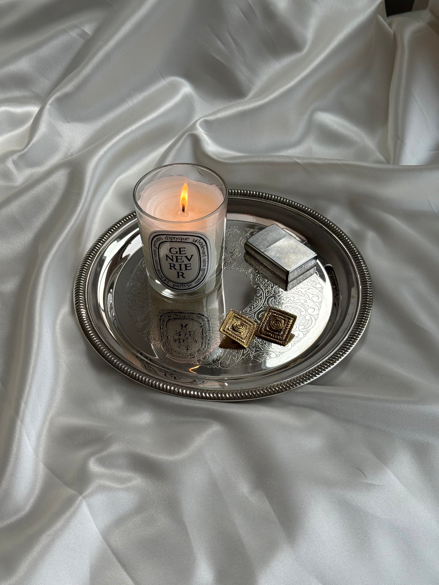 Vintage Silver-Plated Engraved Serving Tray
