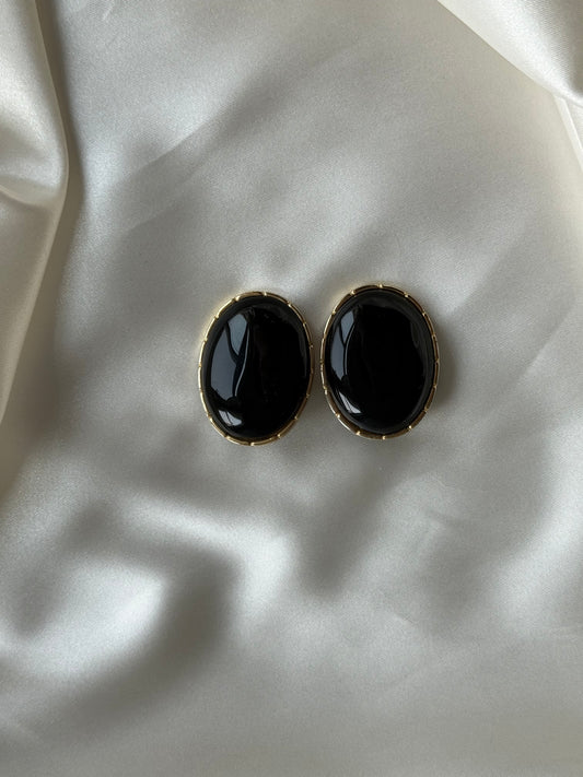 Vintage Gold-Toned Clip-On Earrings