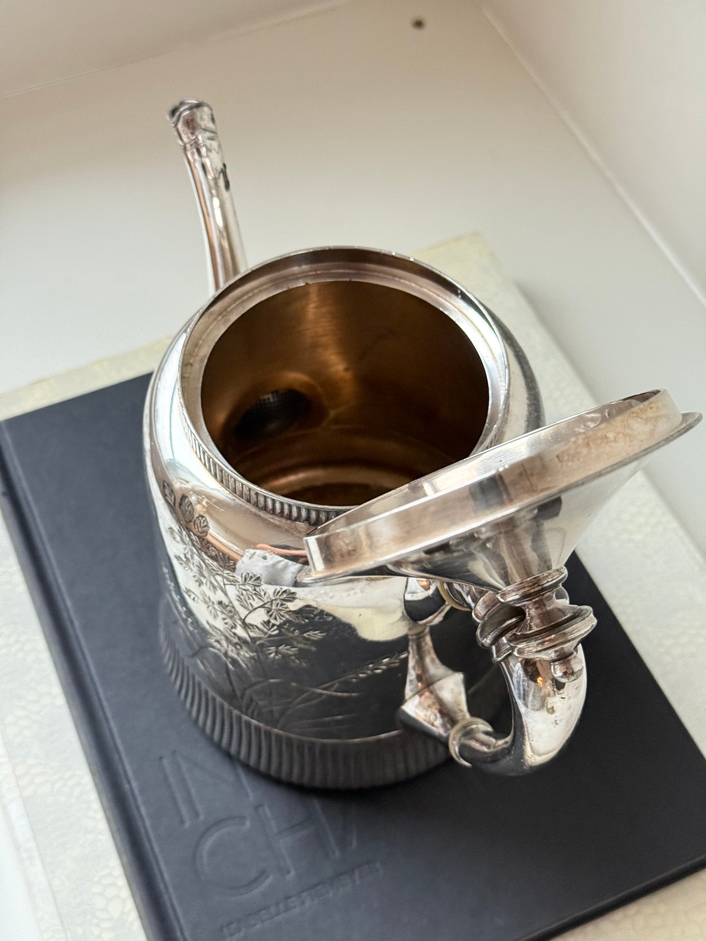 Vintage silver plated teapot