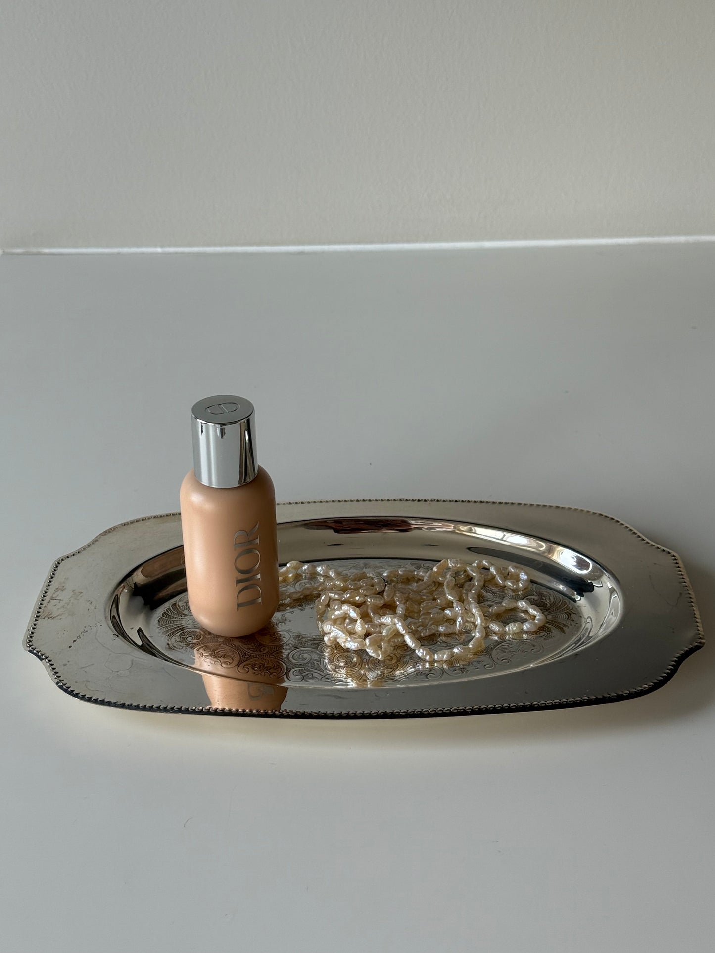 Vintage Silver-Plated Engraved Serving Tray