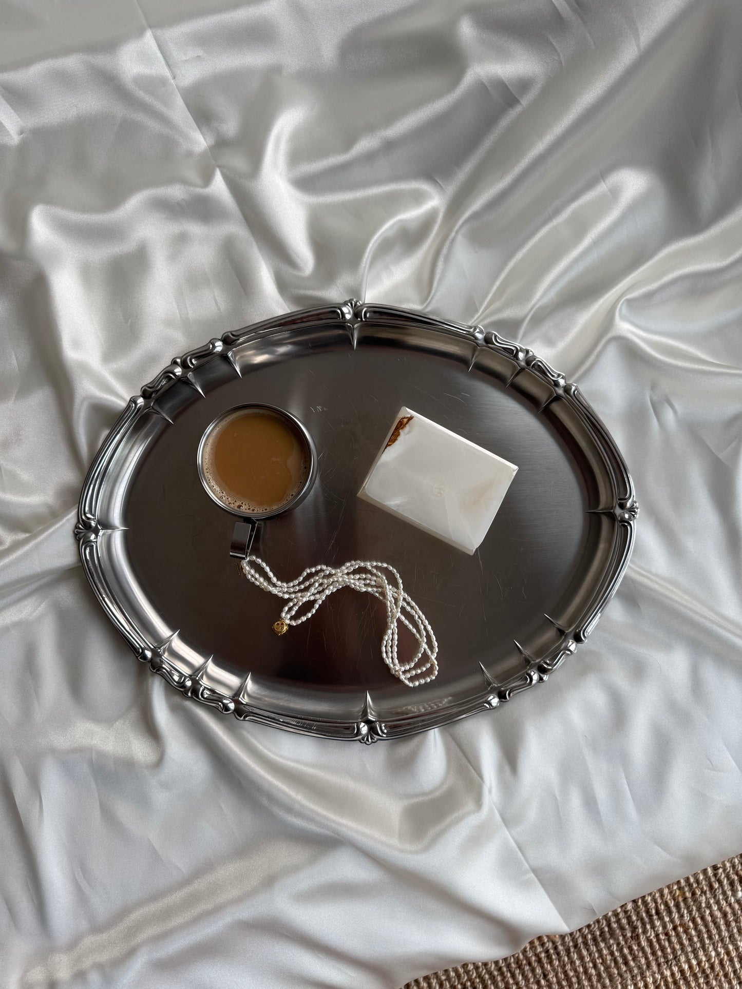 Vintage Alessi Stainless Steel Serving Tray — Italy