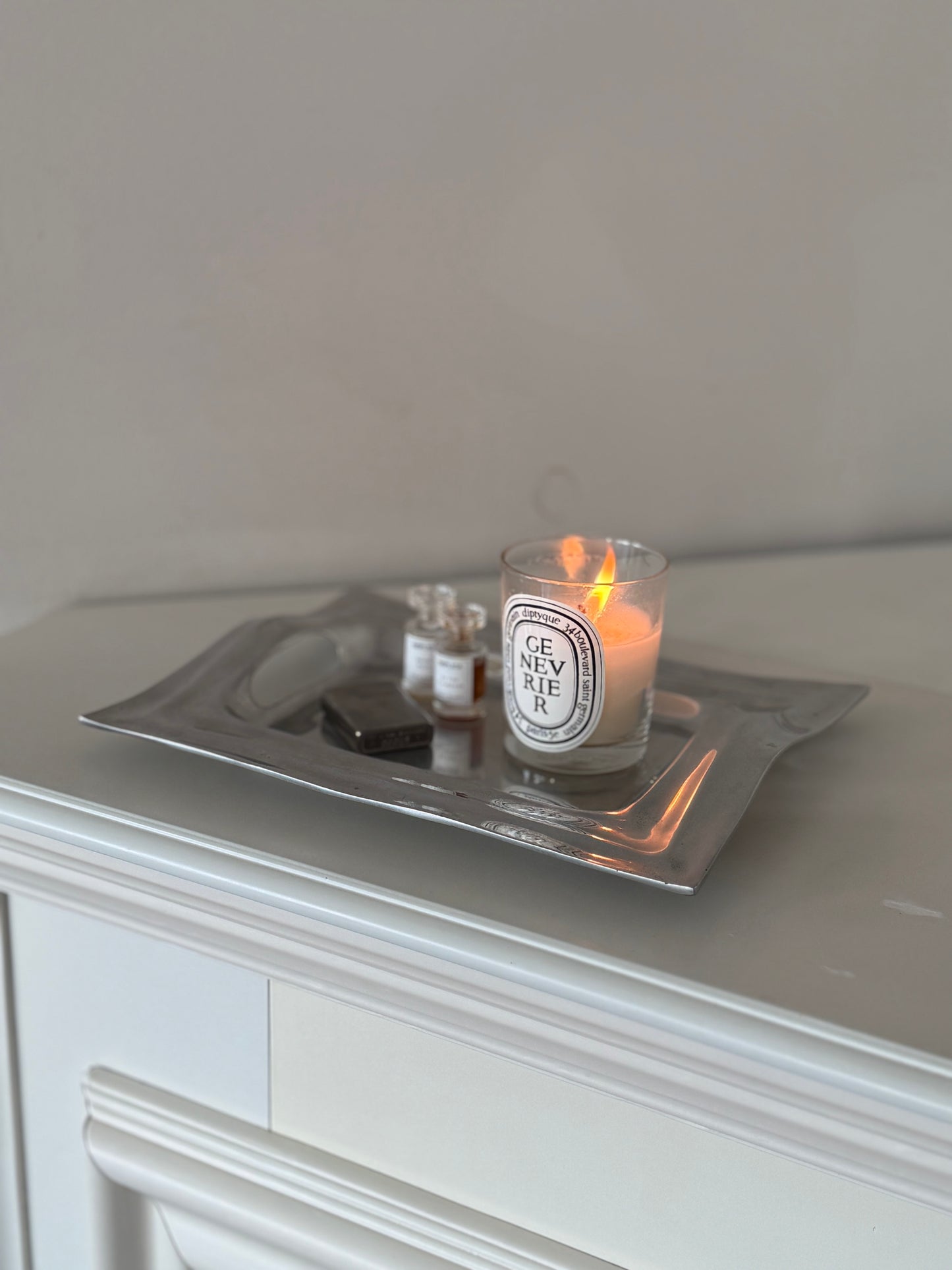 Vintage Sculptural Aluminum Tray