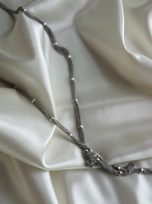 Silver-Tone Knot Chain Necklace