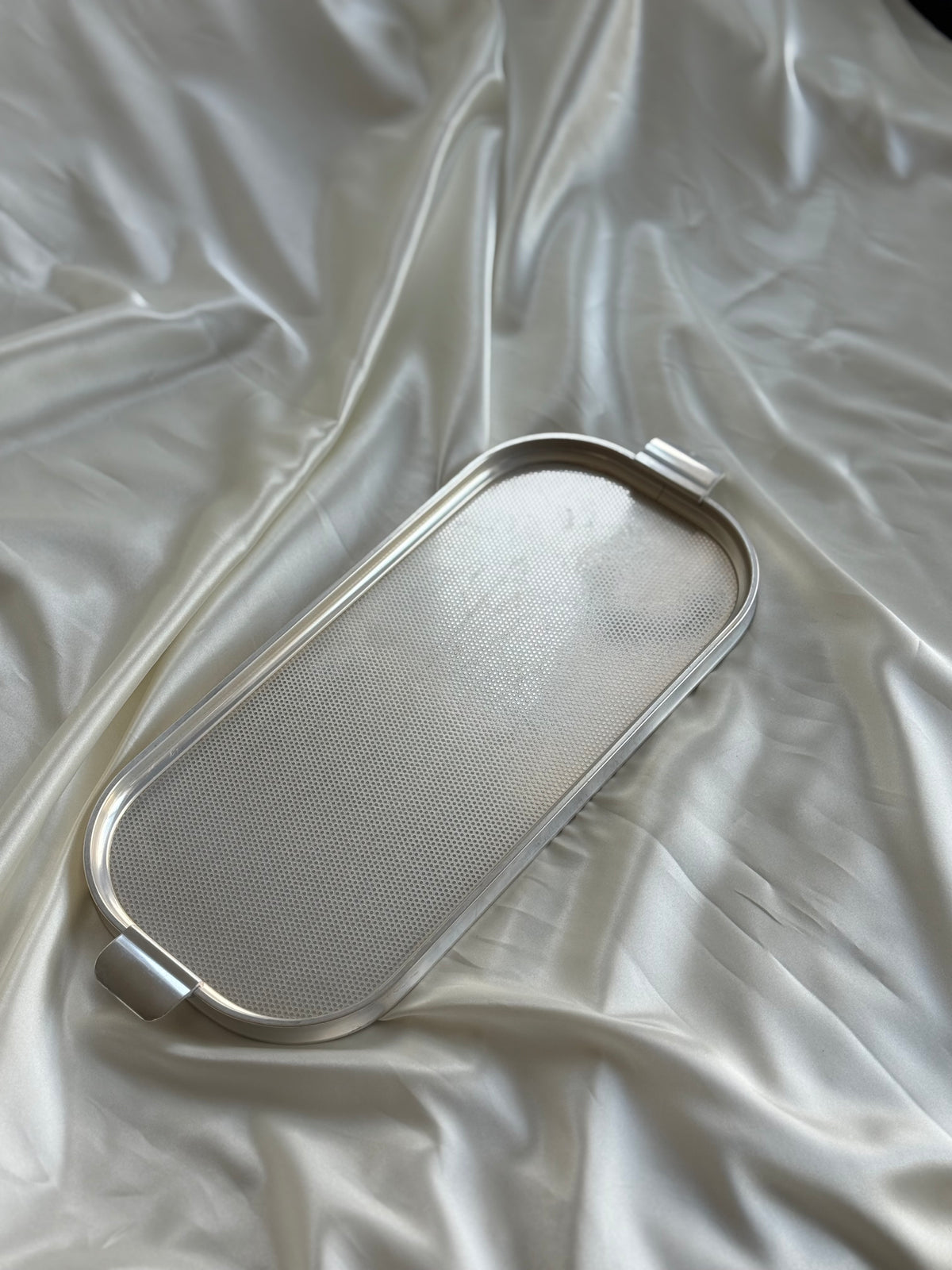 Vintage Silver-Tone Perforated Vanity Tray