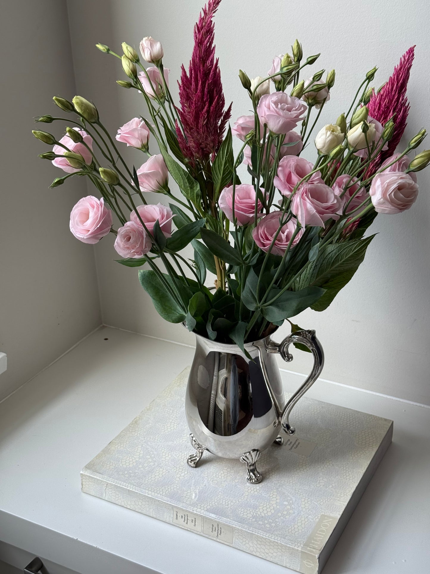Vintage silver plated footed pitcher
