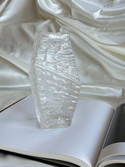 Vintage Ice Glass Vase