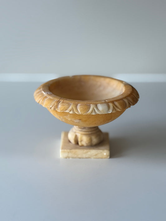 Vintage Alabaster Bird Bath
