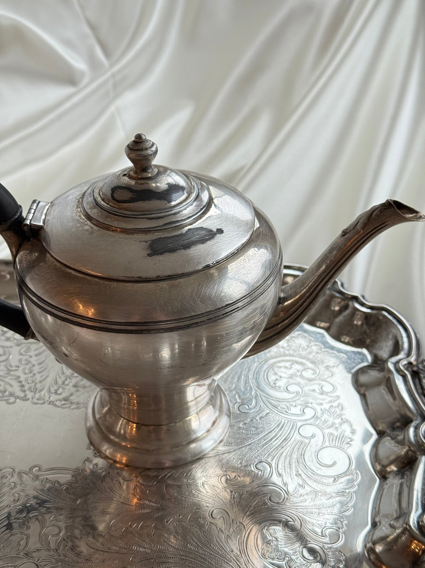 Vintage Wm. A. Rogers Silver-Plated 3-Piece Tea Set