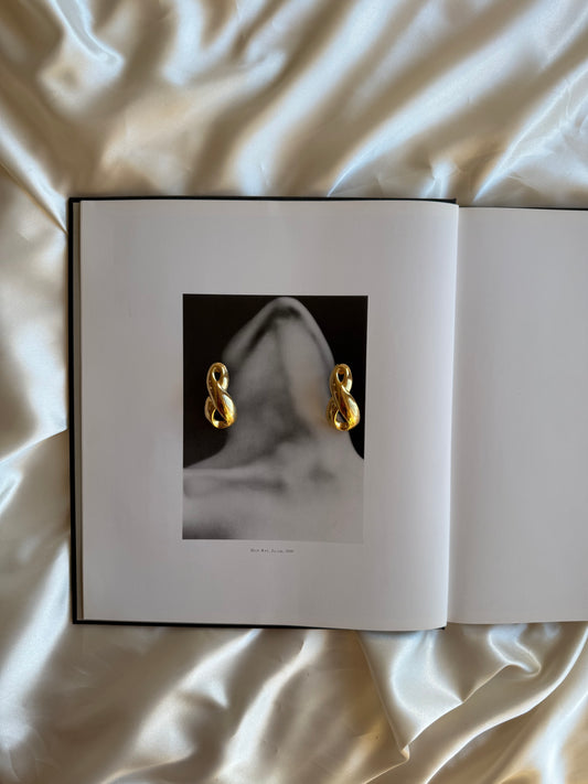 Vintage Gold-Tone Sculptural Infinity Earrings