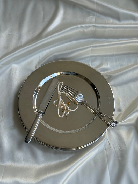 Set of 6 Vintage Silver-Plated Charger Plates