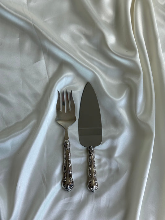 Vintage Birks Regency Plate Silver-Plated Cake Serving Set