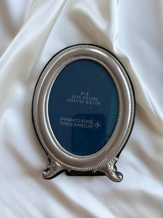 Silver-Plated Oval Photo Frame