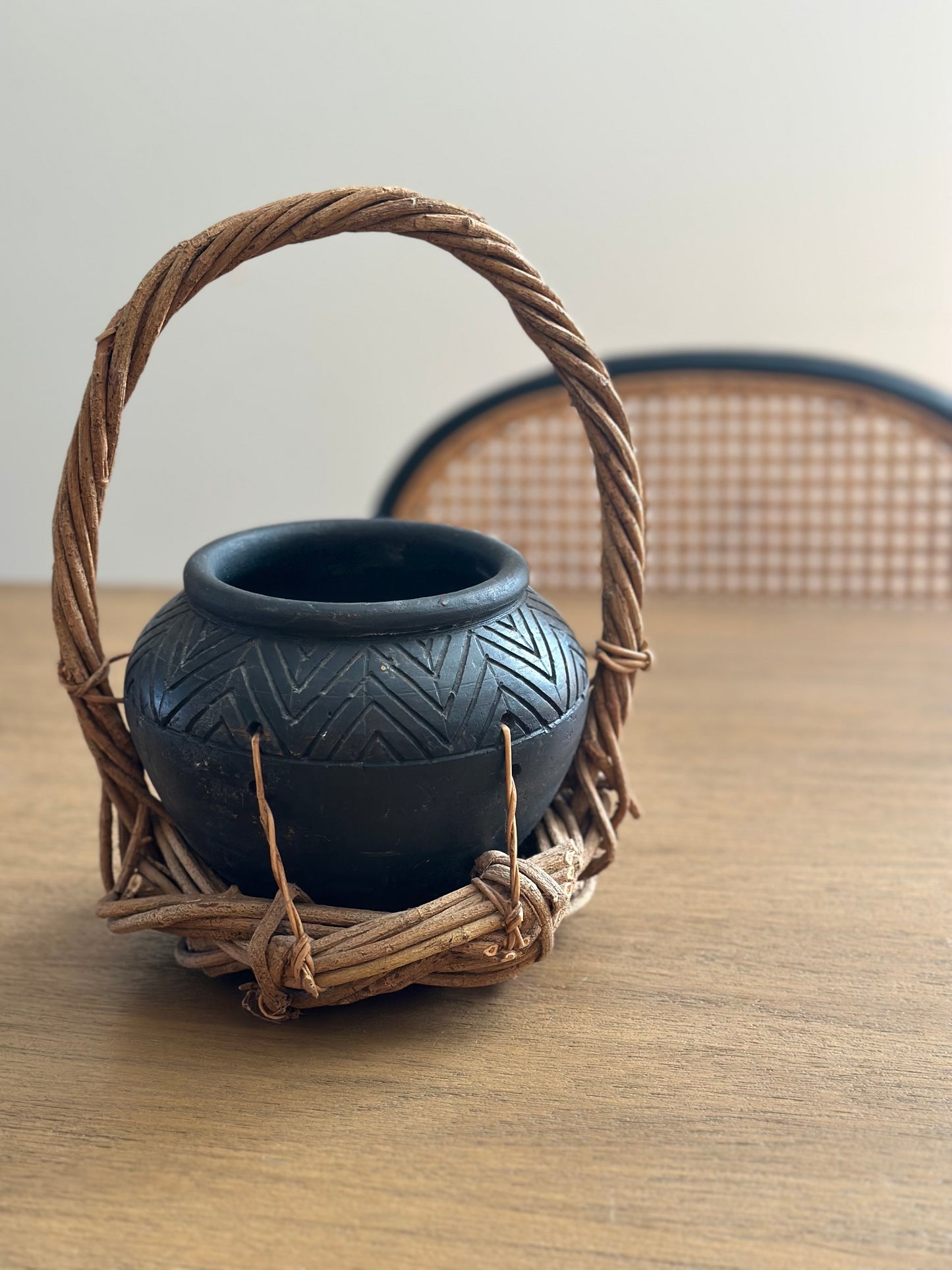 Planter in a basket