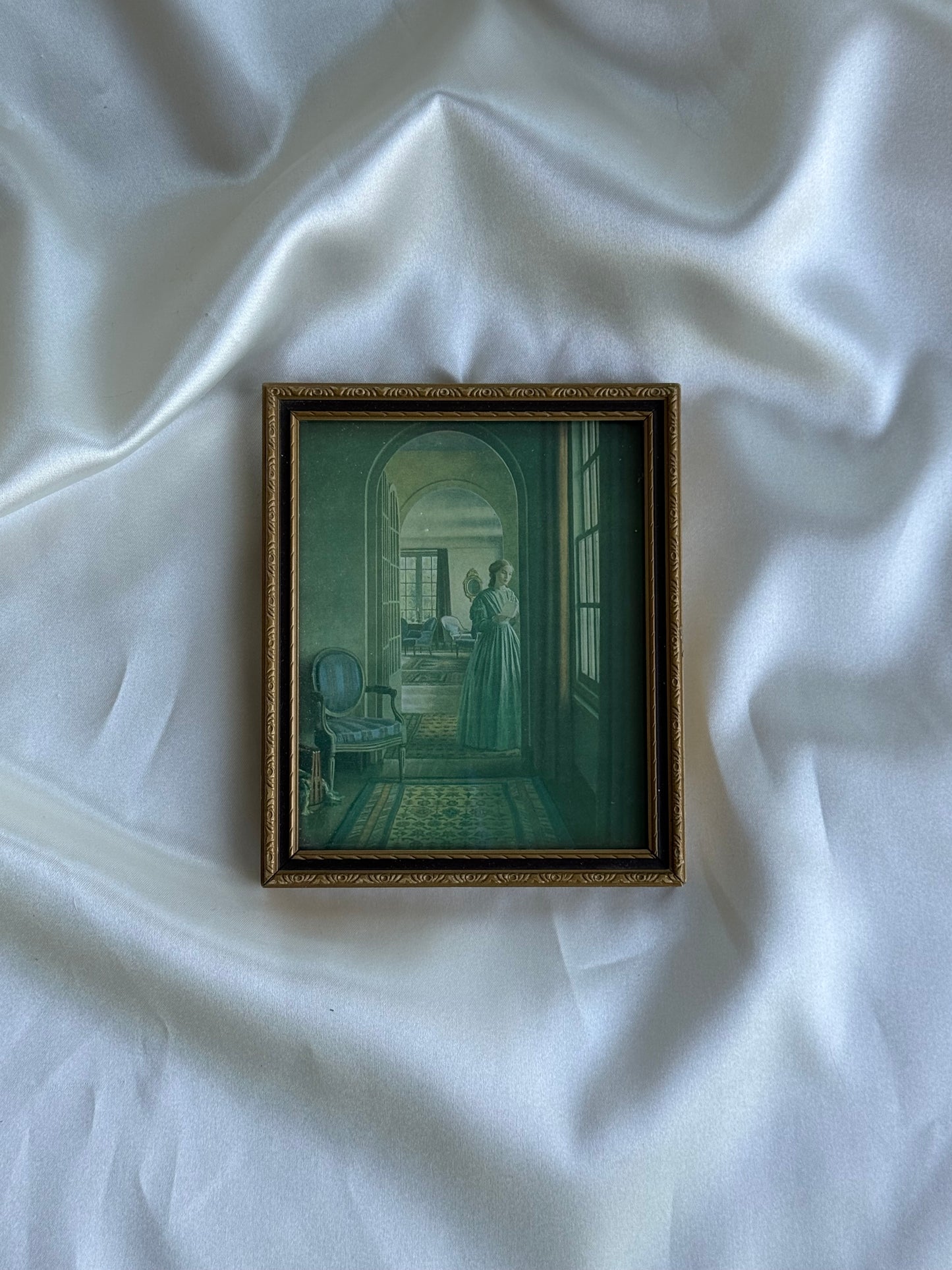 Mini Vintage Framed Print – “The Letter” by C. Taylor