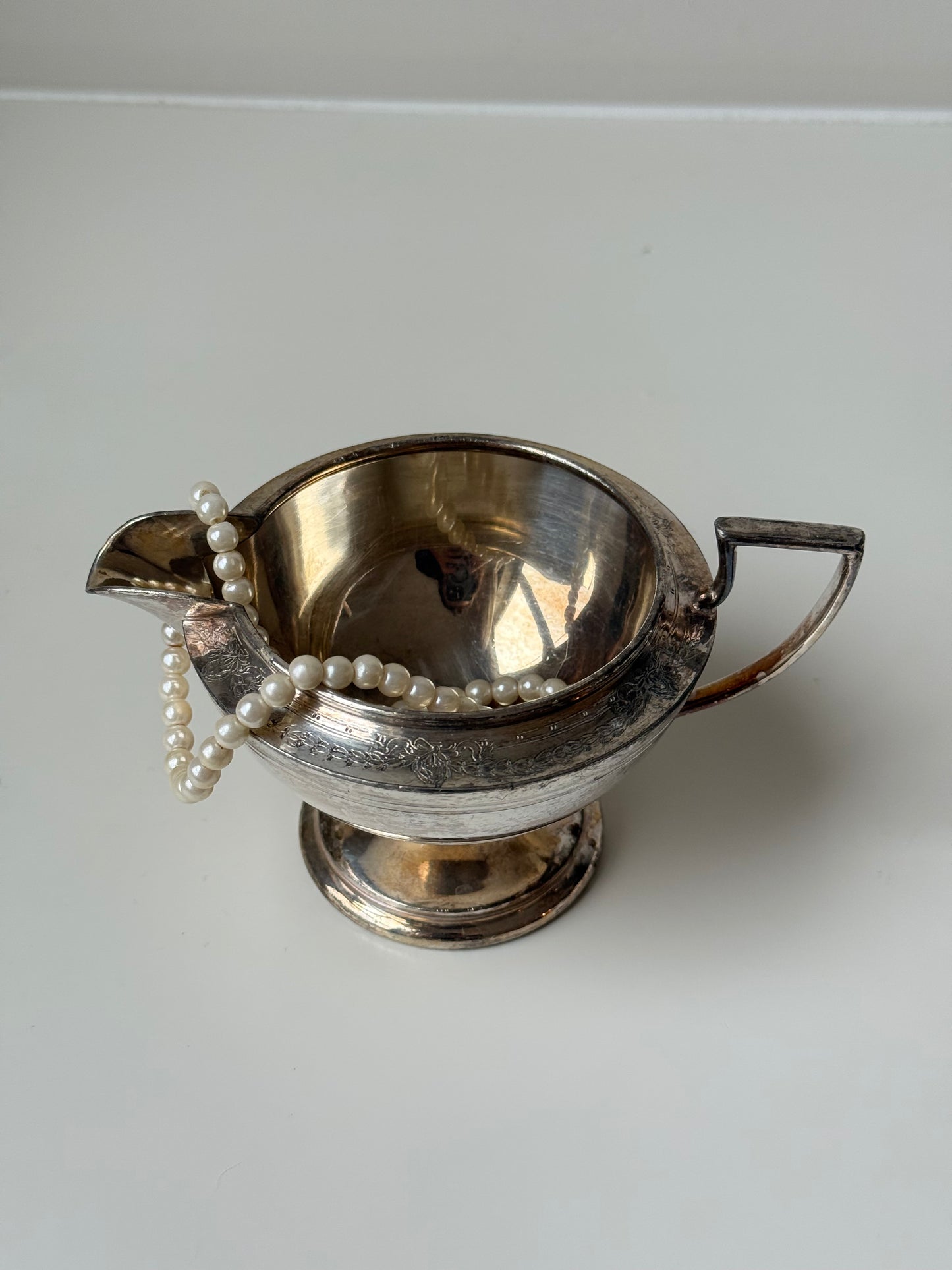 Vintage Silver-Plated Gravy Boat / Sauce Server