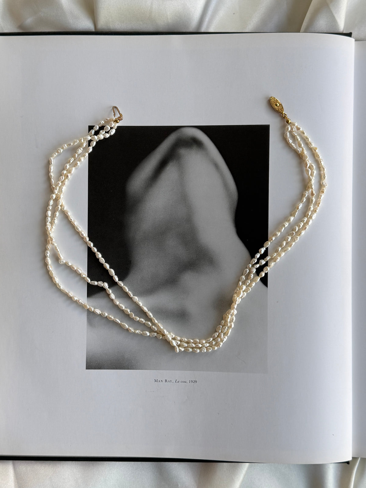 Vintage Triple-Strand Freshwater Pearl Necklace