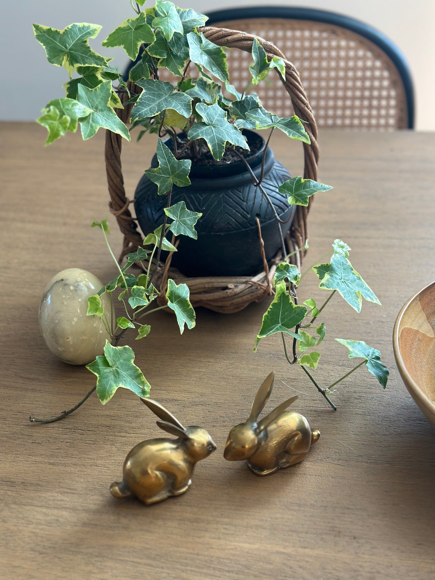 Planter in a basket