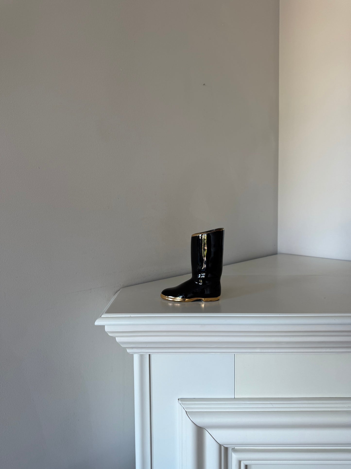 Vintage Ceramic Riding Boot Vase