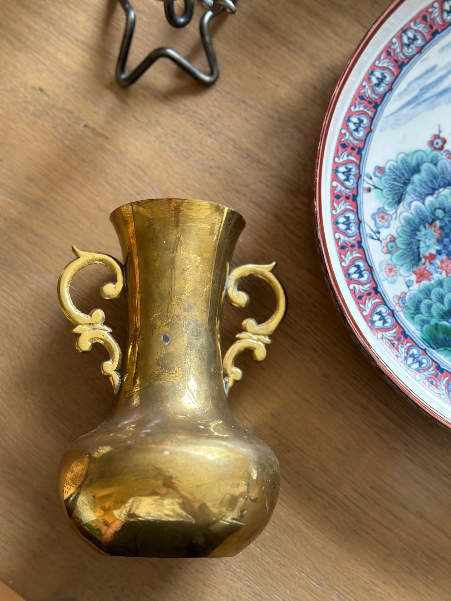 Vintage brass vase