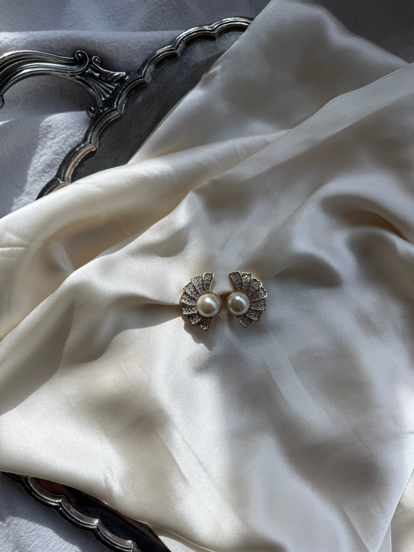 Set of Two Pairs Vintage Butler Clip-On Earrings