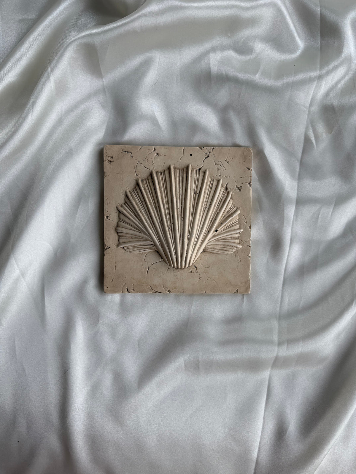 Vintage Sculptural Scallop Shell Wall Plaque
