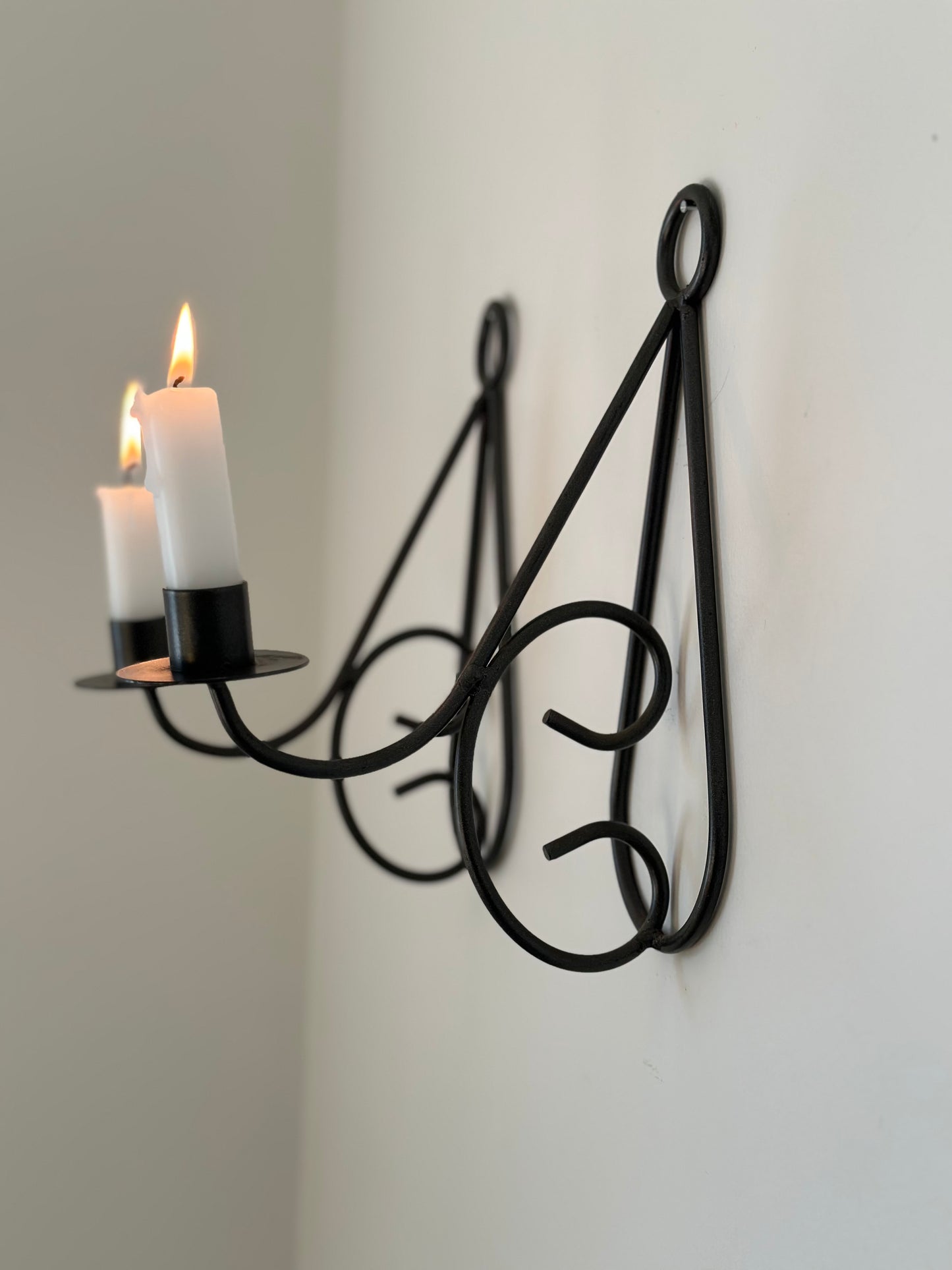 Metal wall candleholders