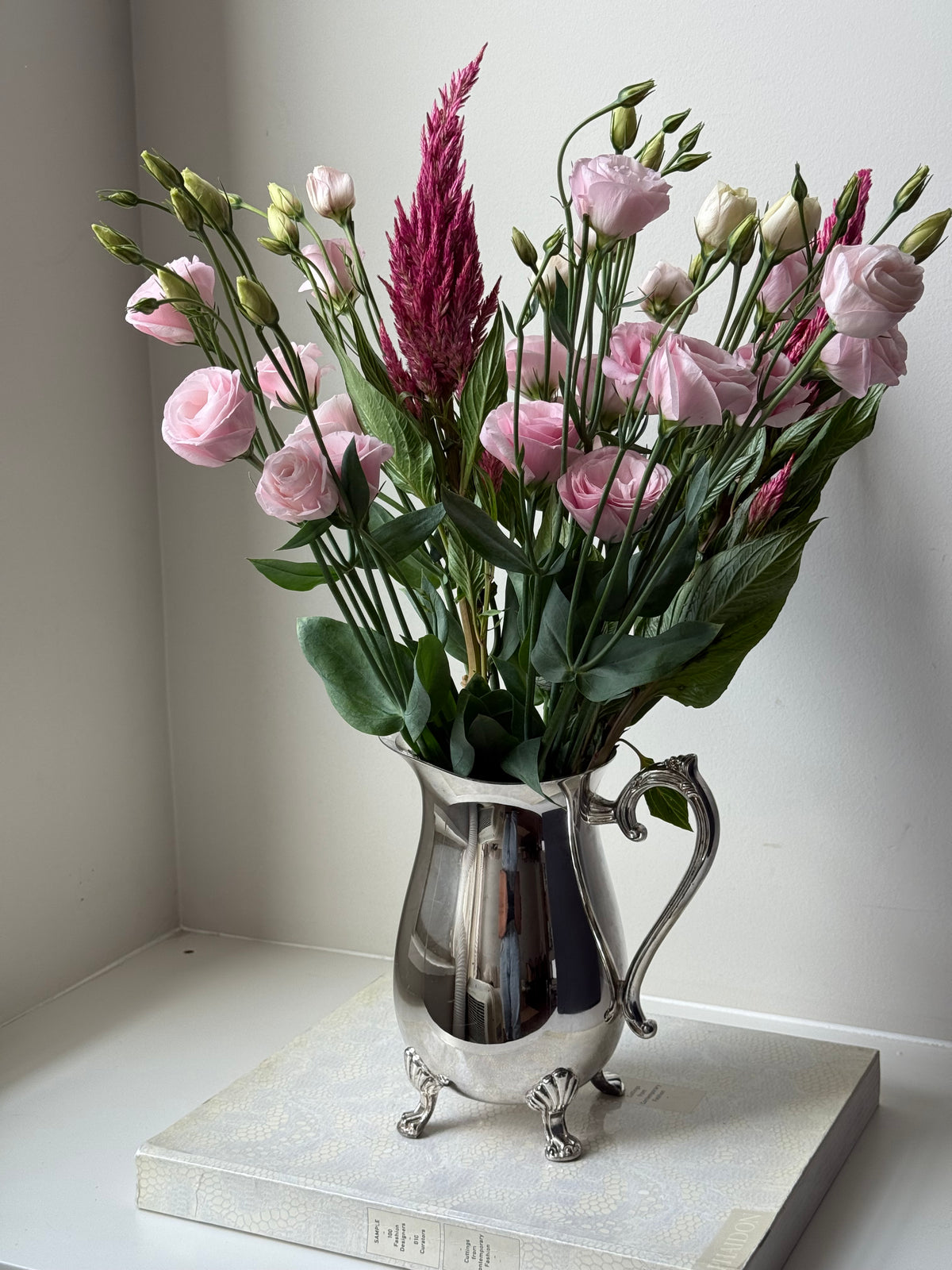 Vintage silver plated footed pitcher