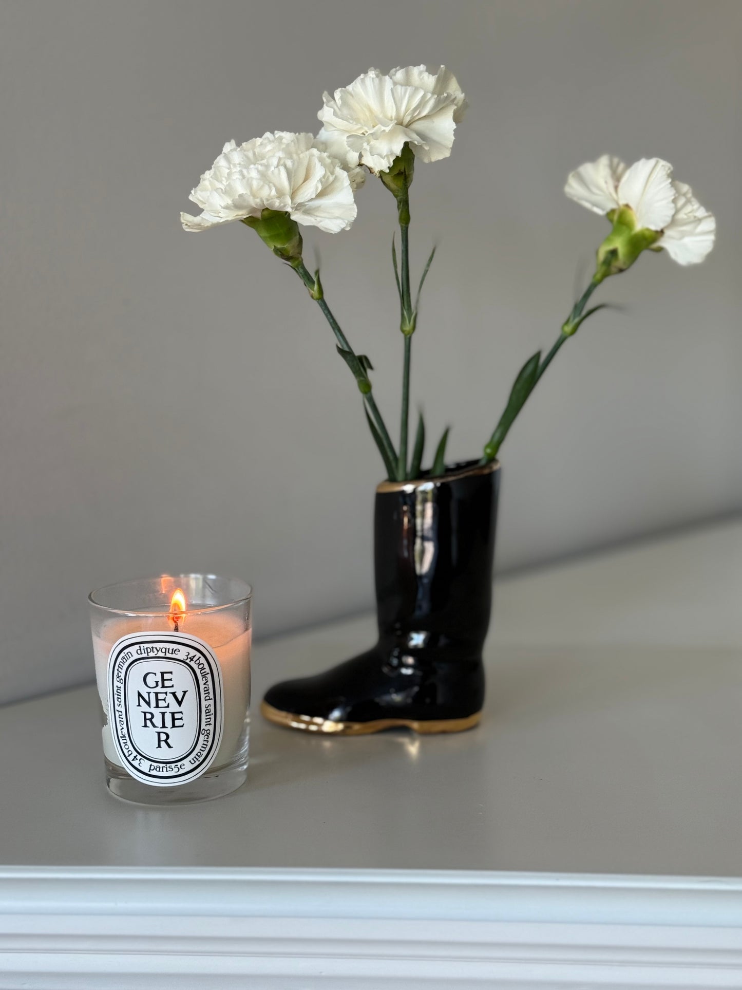 Vintage Ceramic Riding Boot Vase