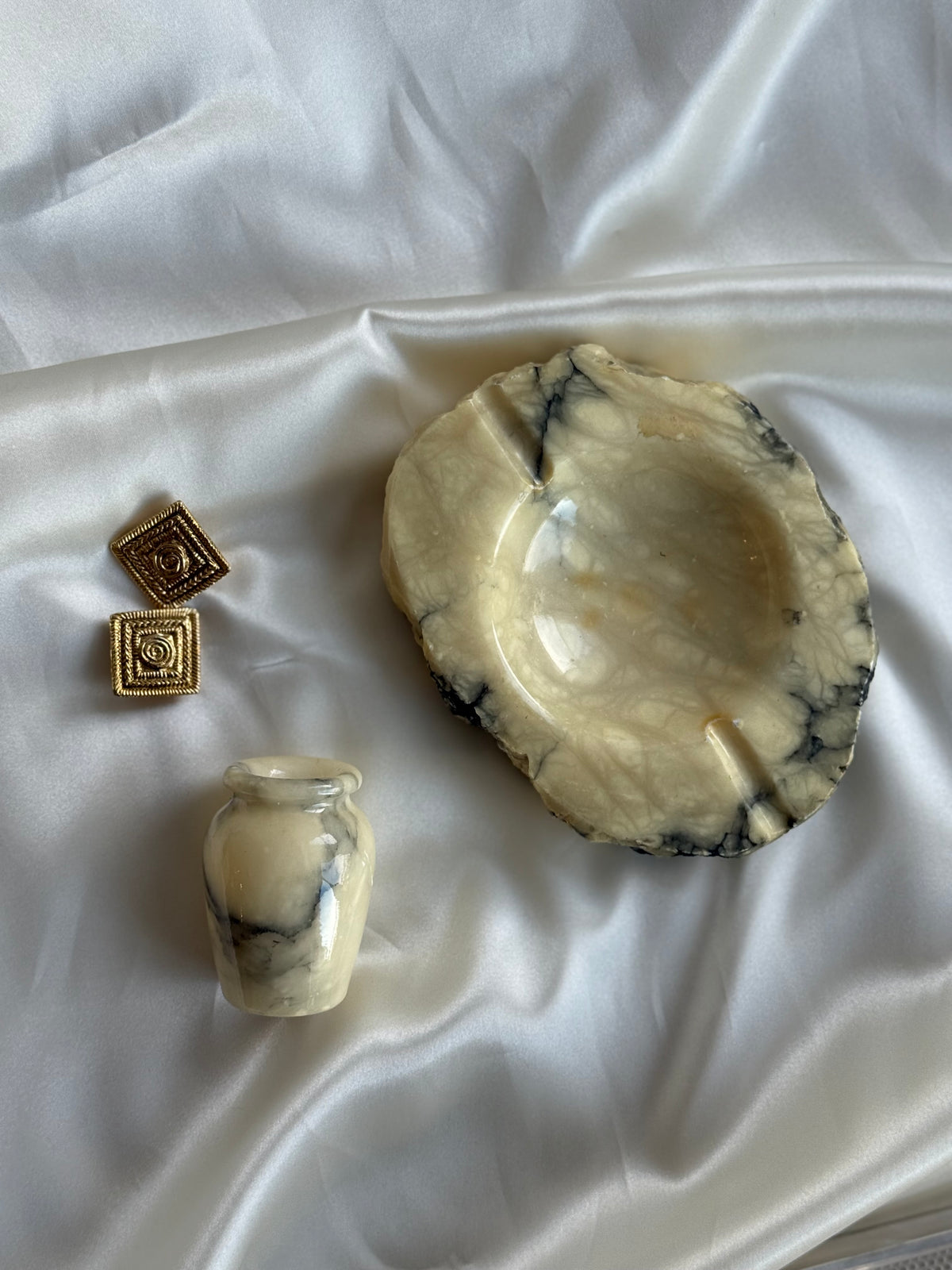 Vintage Italian Alabaster Ashtray / Catchall