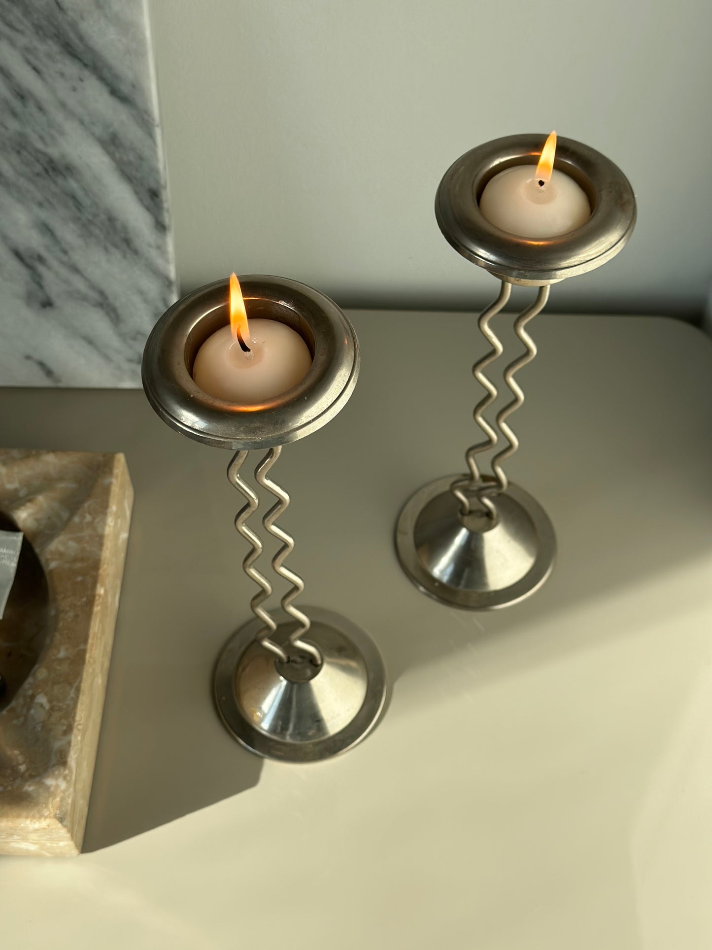 Squiggle candleholders