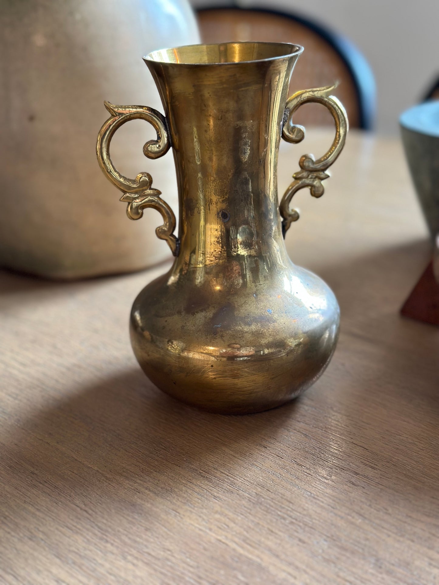 Vintage brass vase