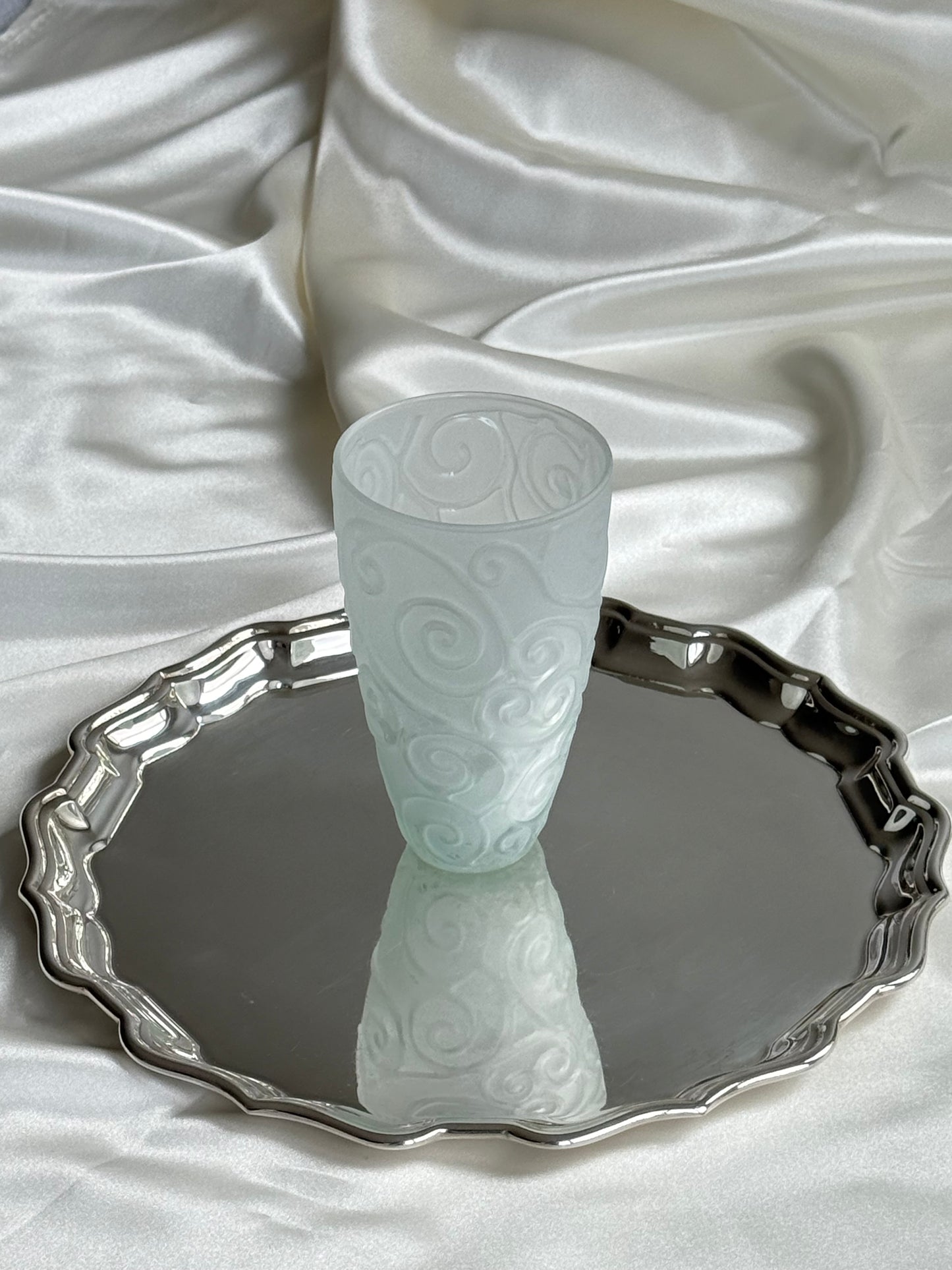 Frosted Glass Vanity Cup