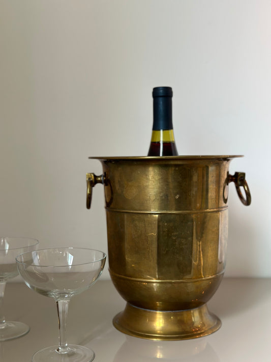Vintage brass champagne bucket
