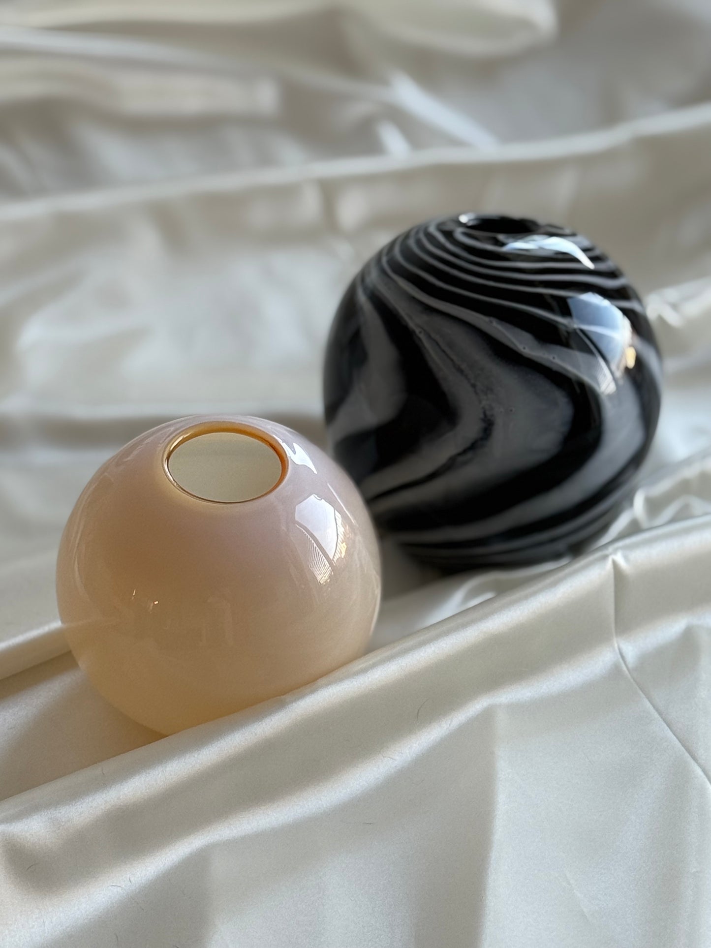 Vintage Milk Glass Globe Vase