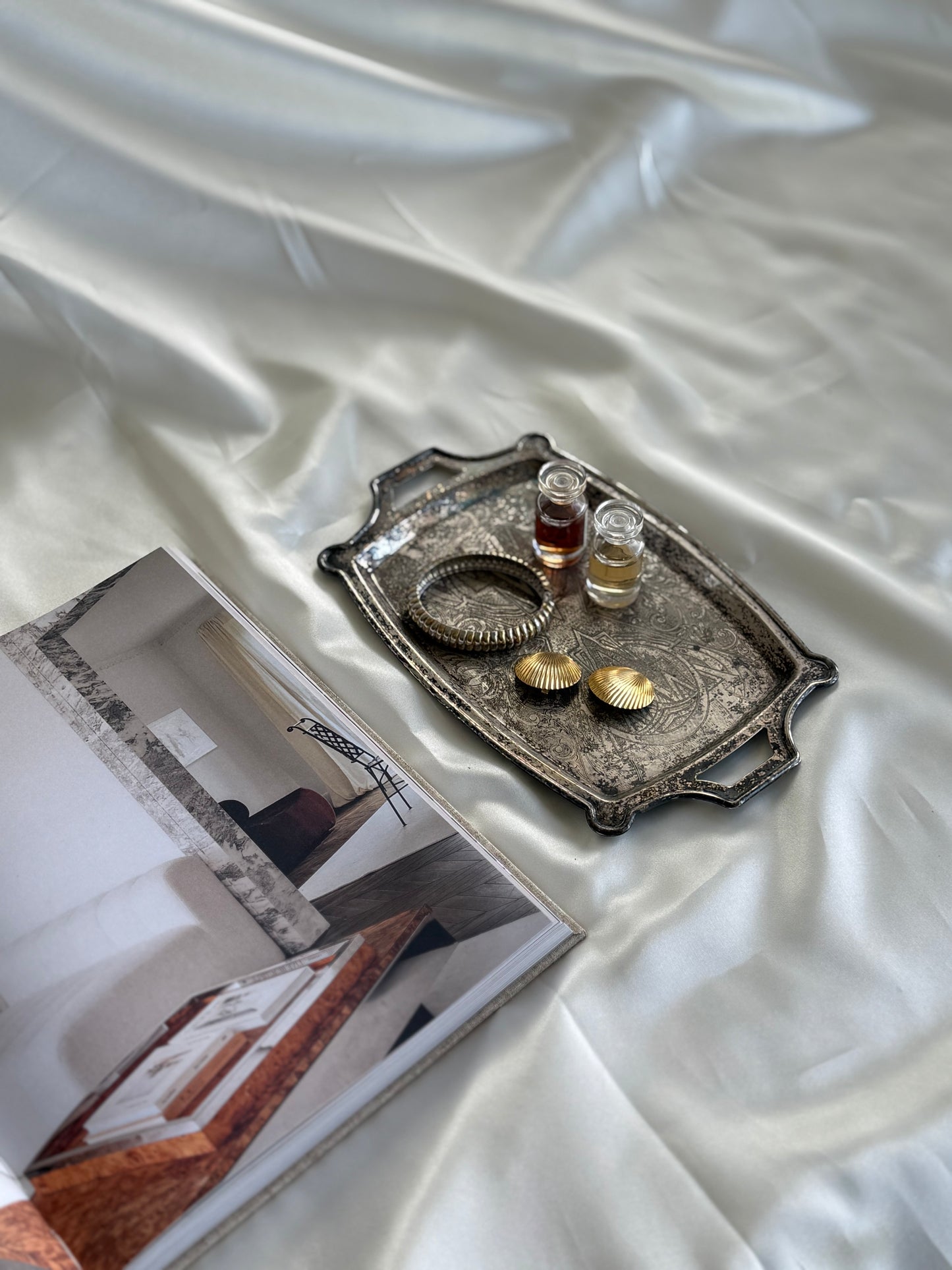 Vintage Viking Plate Engraved Vanity Tray